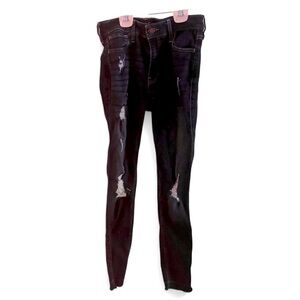 High rise dark wash jeans